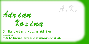 adrian kosina business card